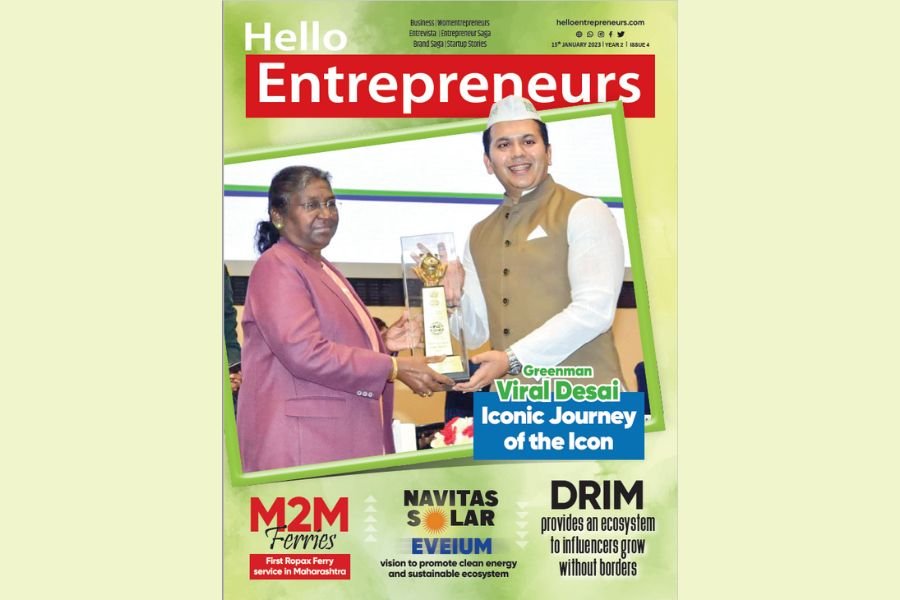 Hello Entrepreneurs’ columnist and well-known environmentalist Viral Desai felicitated with the National Energy Conservation award by the President of India