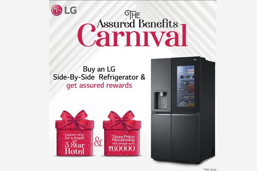 LG brings forth assured benefits on the purchase of LG Side by Side Refrigerators
