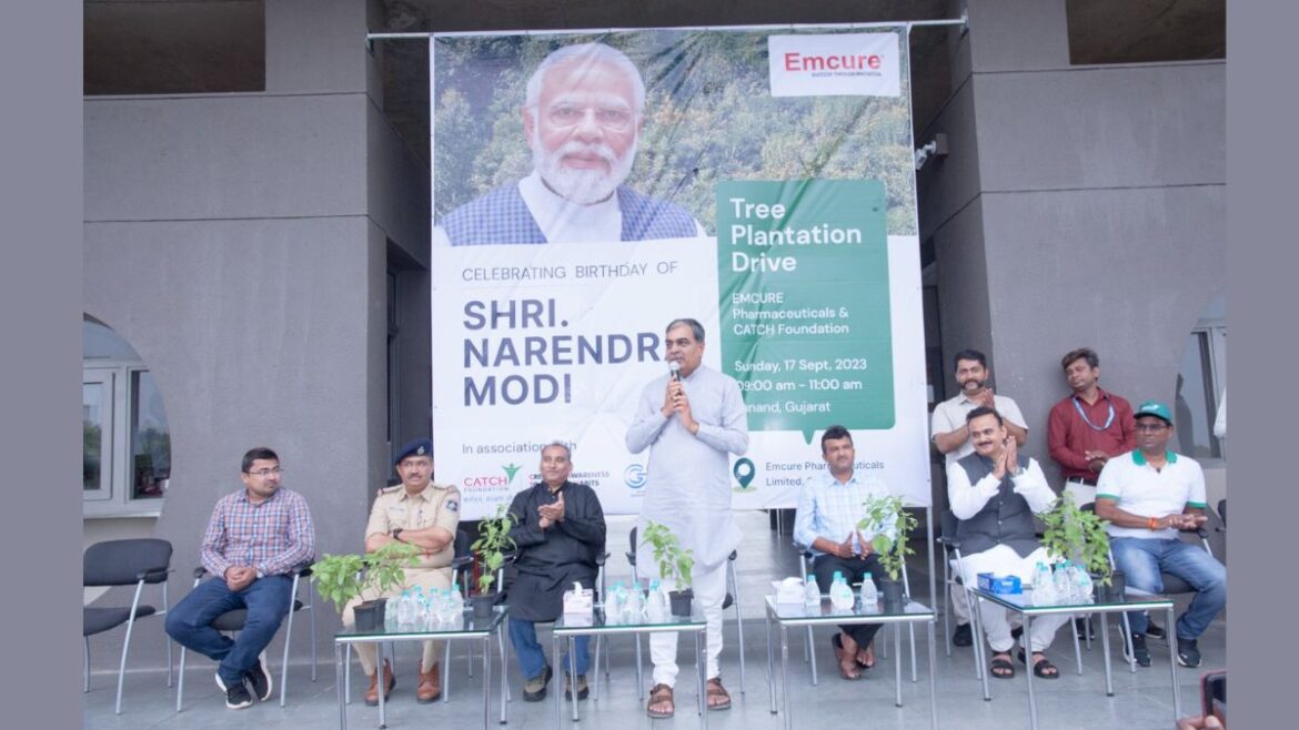 Emcure Pharmaceuticals And Catch Foundation undertakes mega tree plantation drive on 17th September IN SANAND GIDC