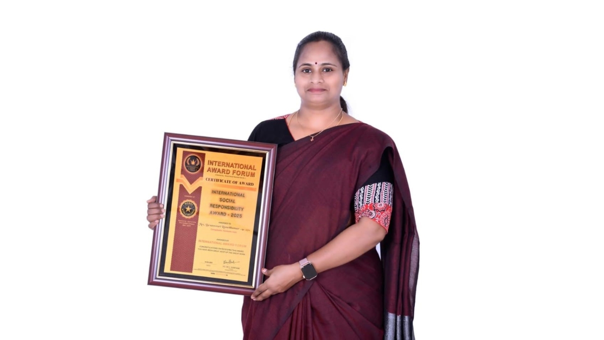 Breaking Barriers Mrs Bhuvaneshwari Ramesh Kumaar Wins International Social Responsibility Award 2025