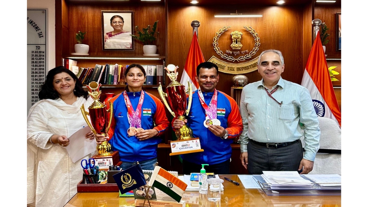 Income Tax Department Shines at 9th South Asian Karate Championship 2025